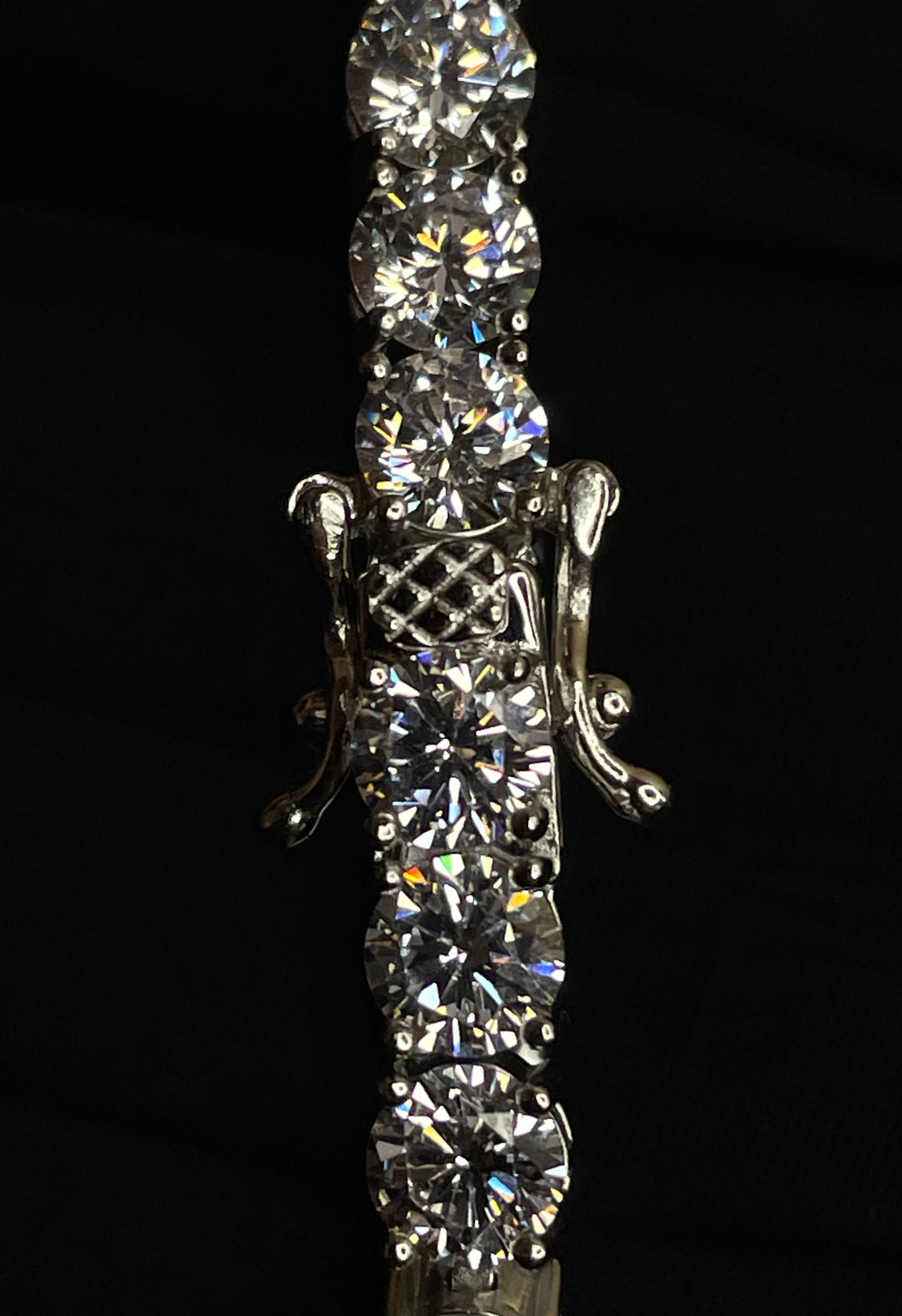The NKC Store Large Silver Tennis Bracelet