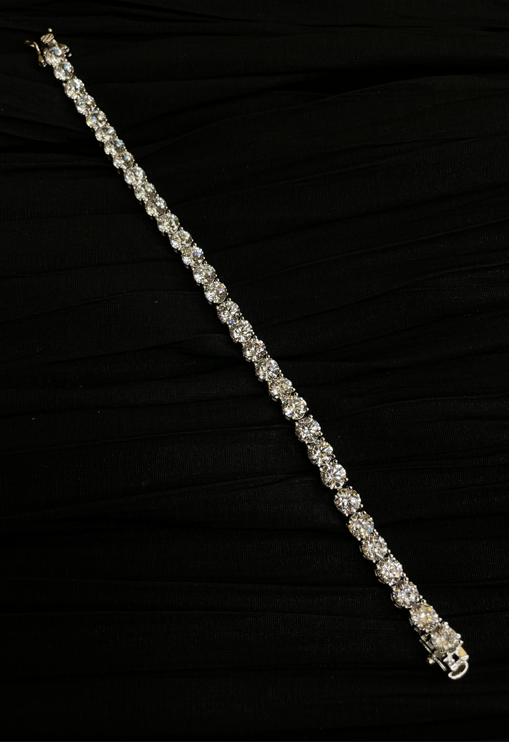 The NKC Store Large Silver Tennis Bracelet