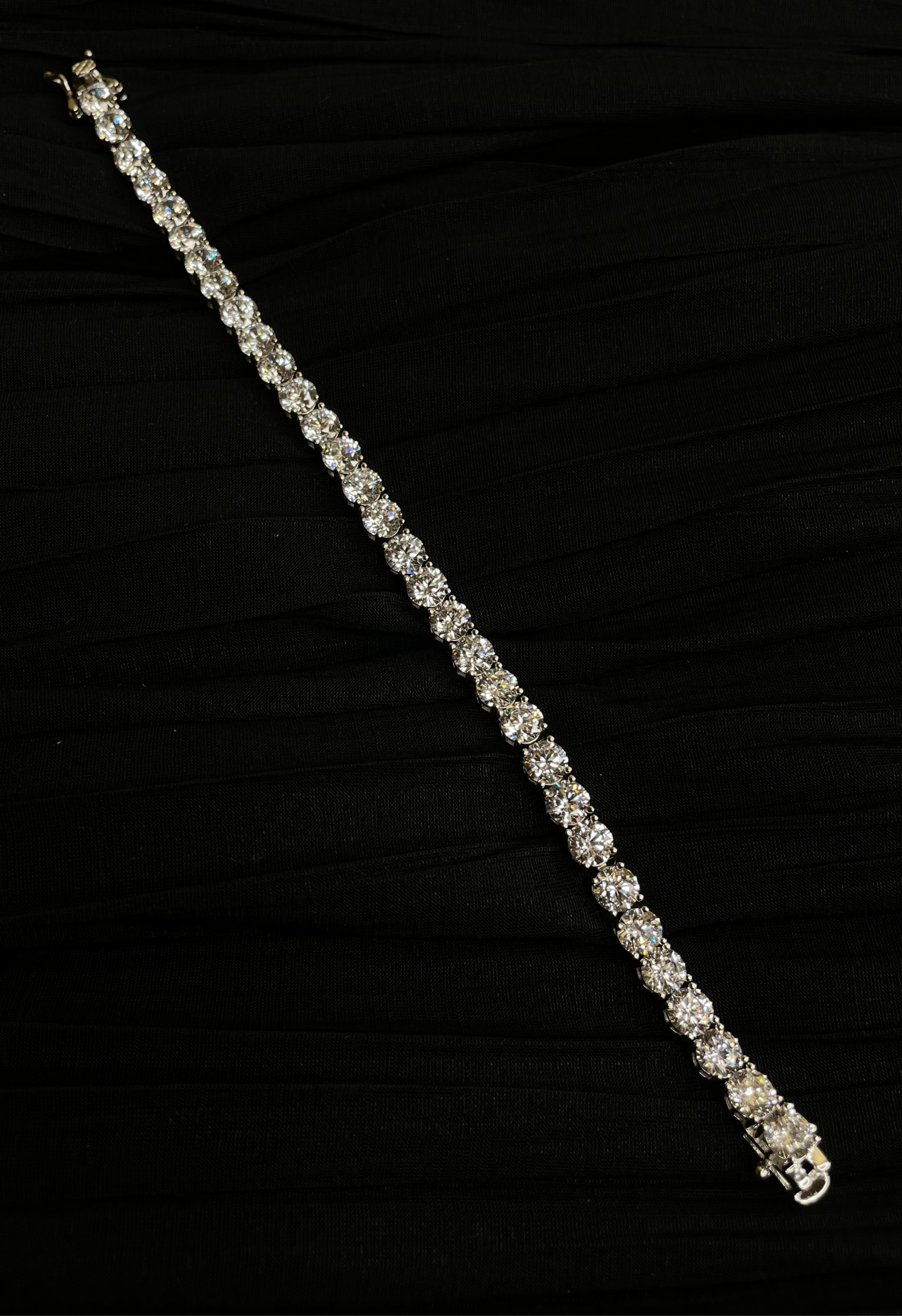 The NKC Store Large Silver Tennis Bracelet