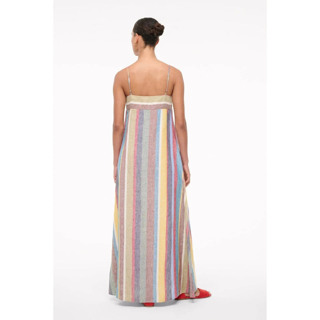 Staud Laurel Linen Dress - Market Stripe