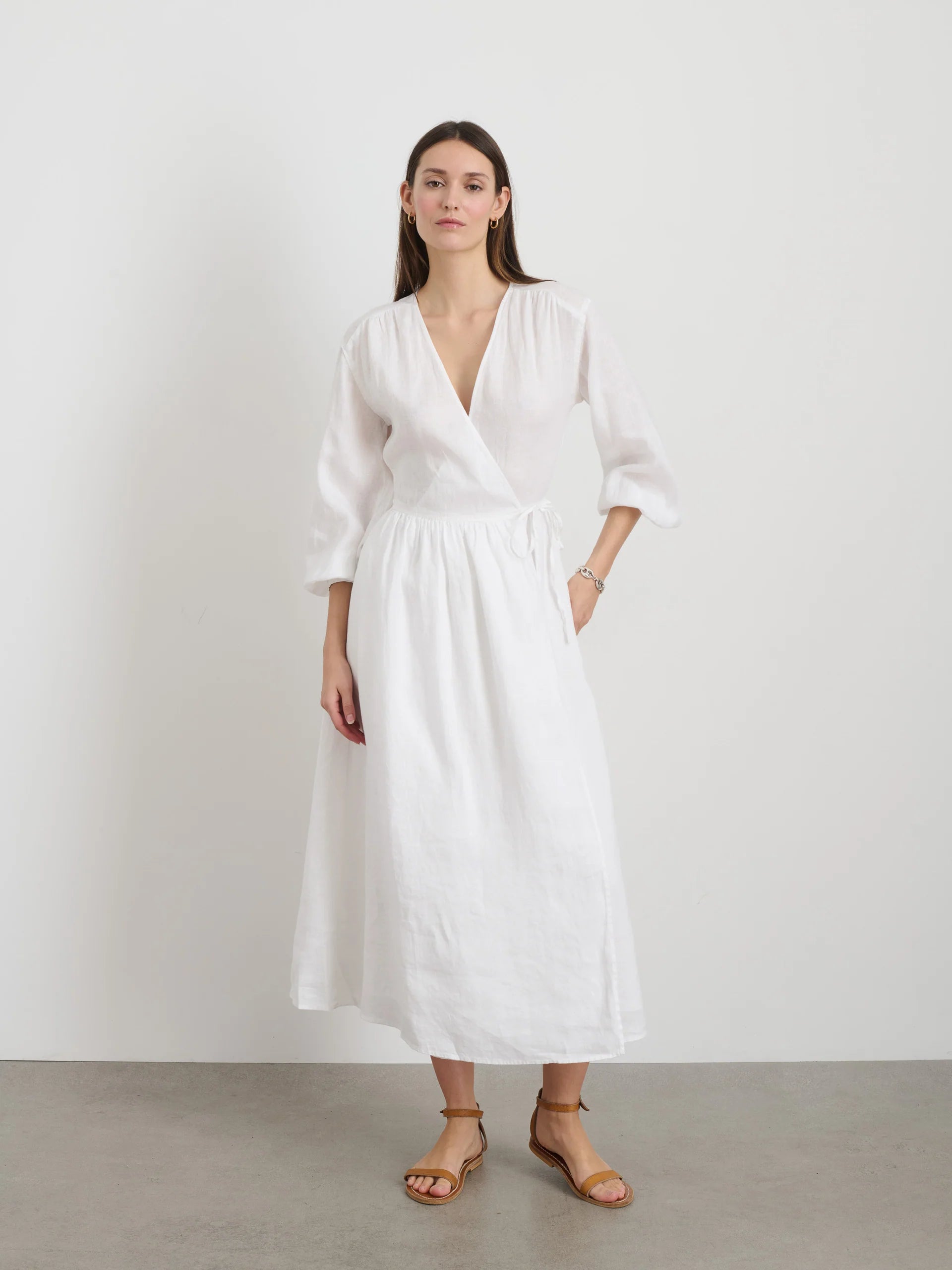 Alex Mill Lauren Wrap Dress - White