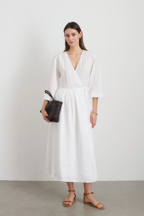 Alex Mill Lauren Wrap Dress - White