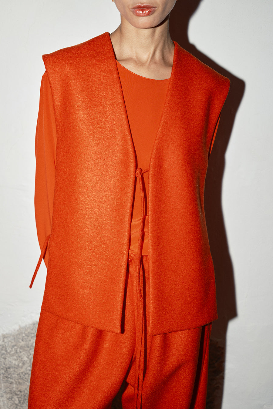 Datura Alpaca Wool Vest - Lava