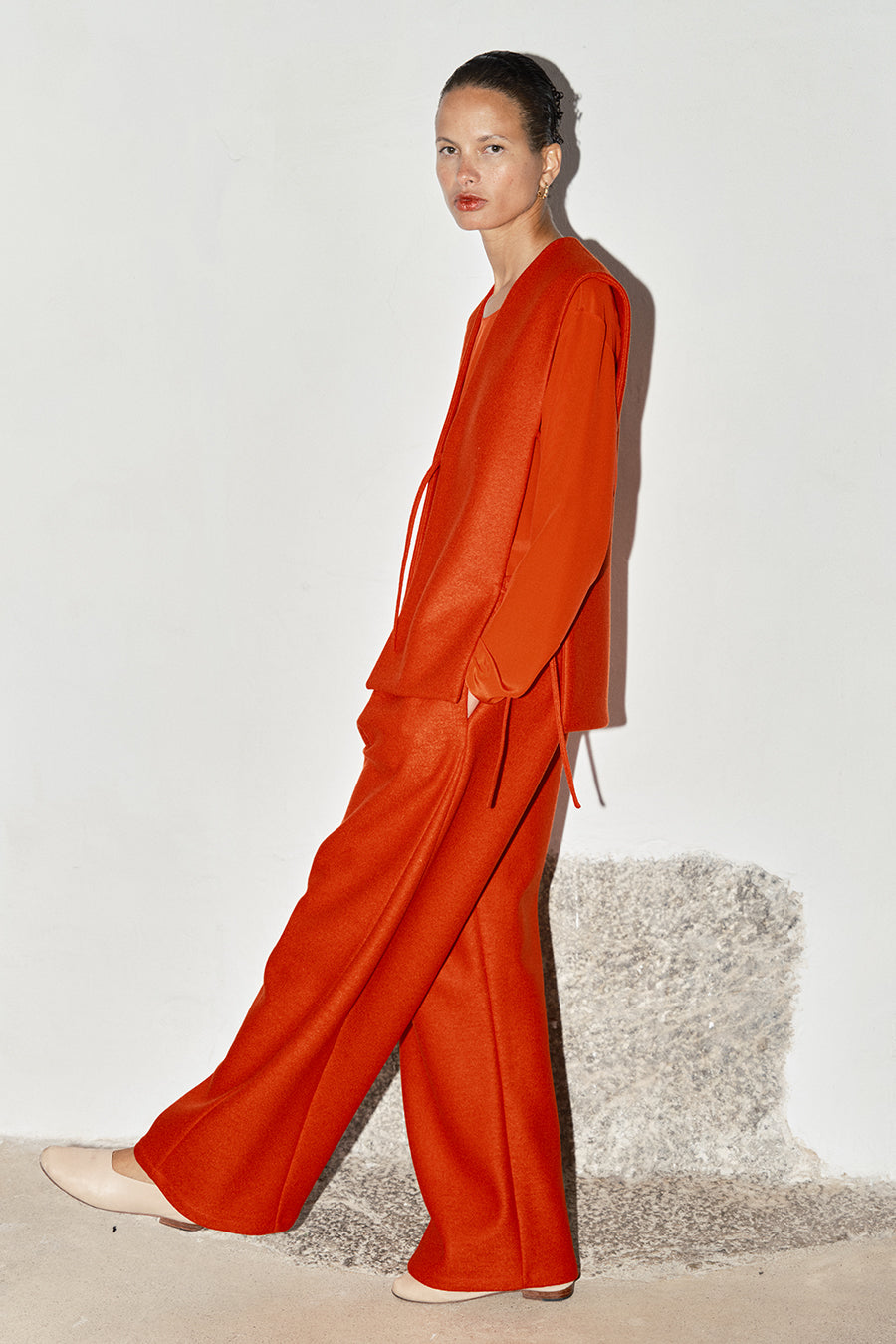 Datura Alpaca Wool Vest - Lava