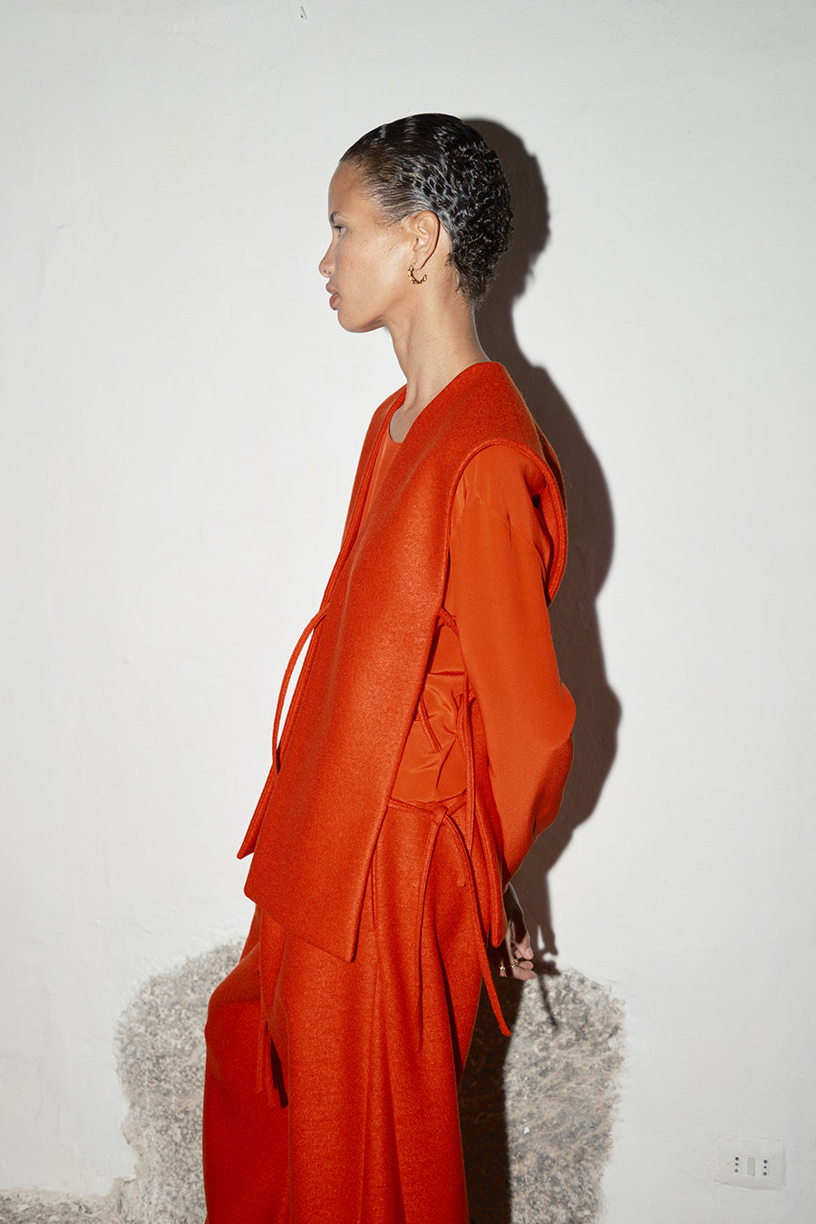 Datura Alpaca Wool Vest - Lava