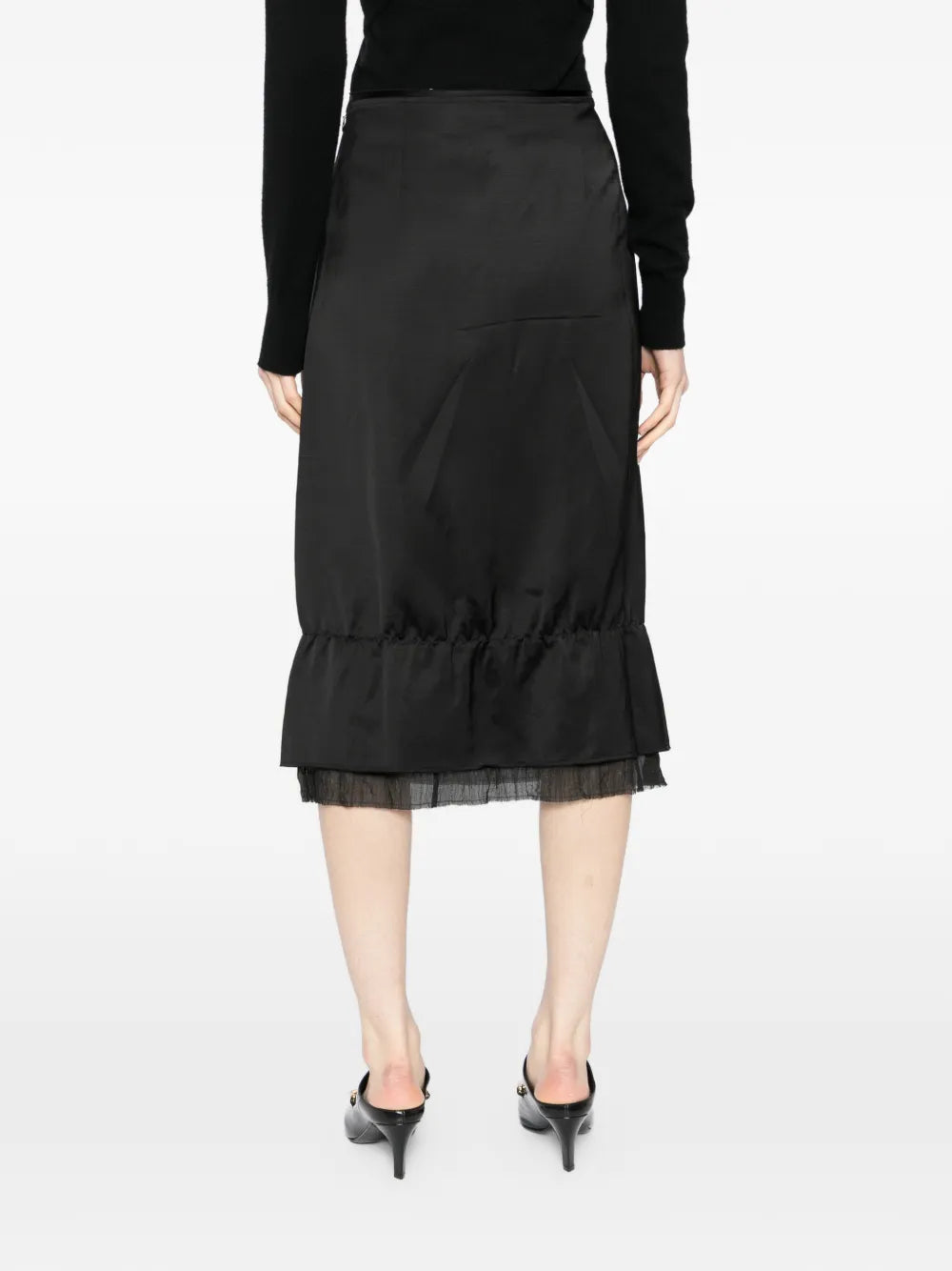 Totême Layered Satin Skirt