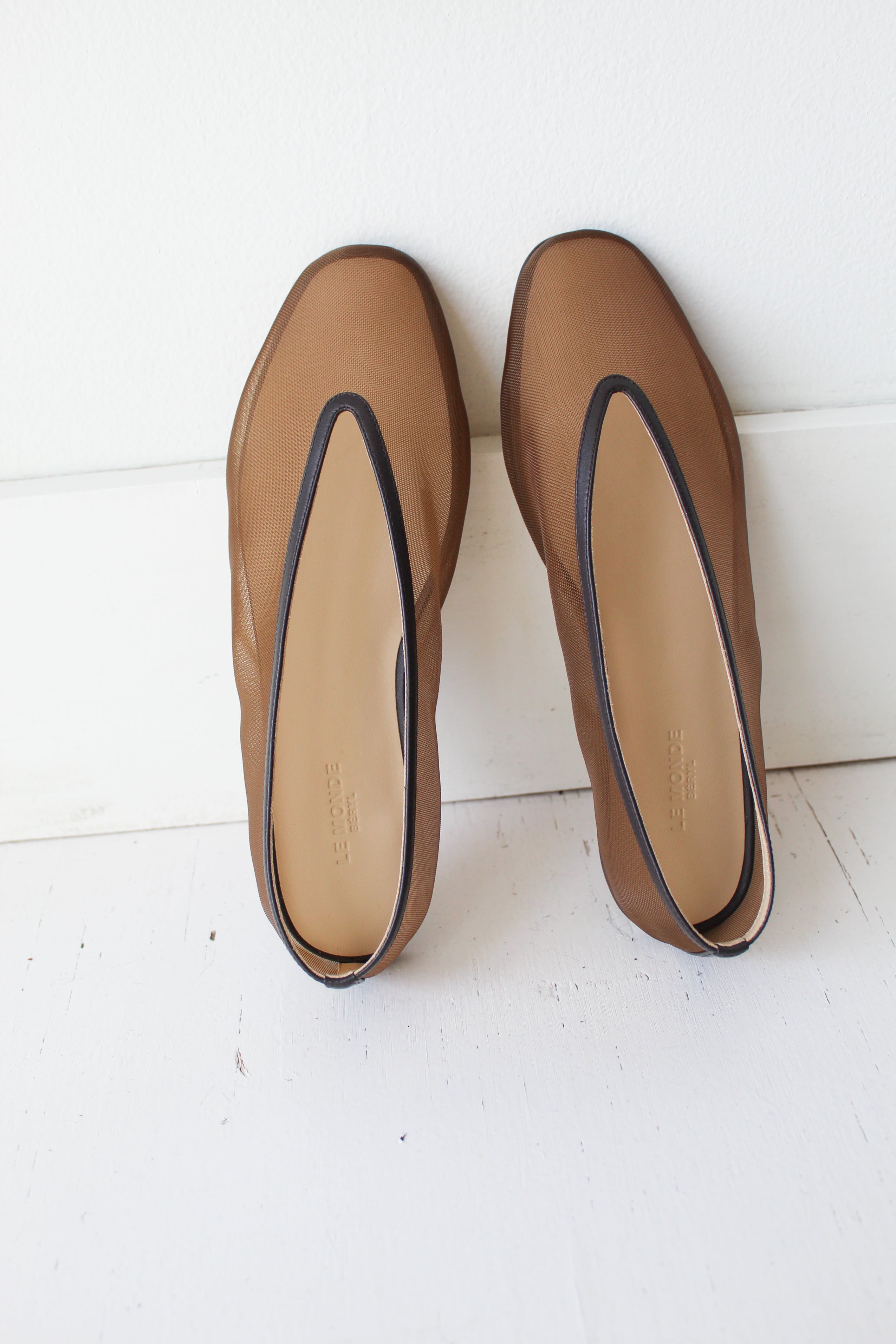 Le Monde Béryl Luna Slipper - Brown Mesh