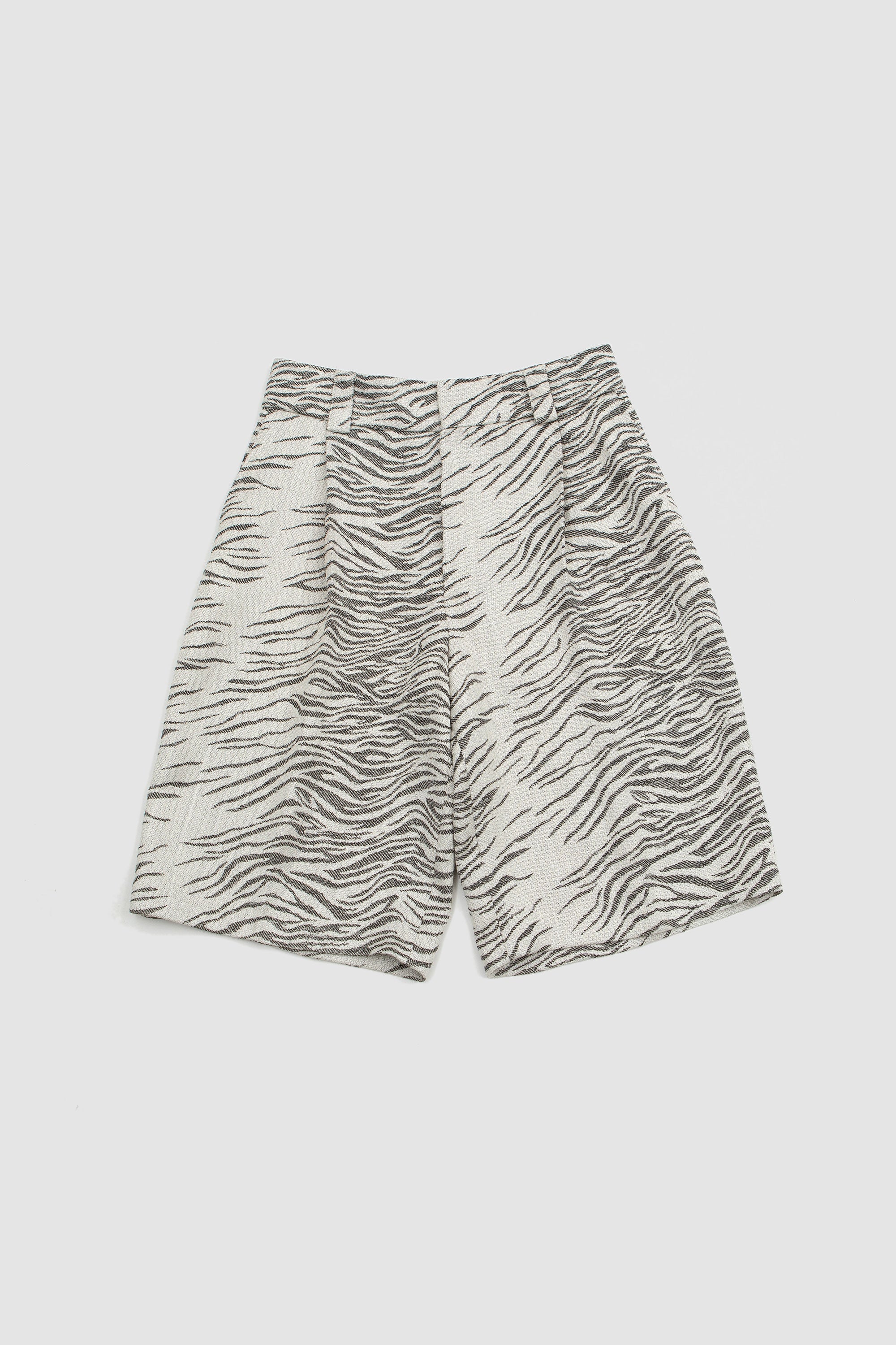 Jacquemus Le Short Navega - Jacquard Mottled Zebra Black