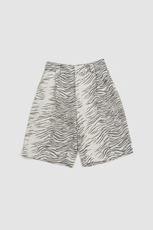 Jacquemus Le Short Navega - Jacquard Mottled Zebra Black