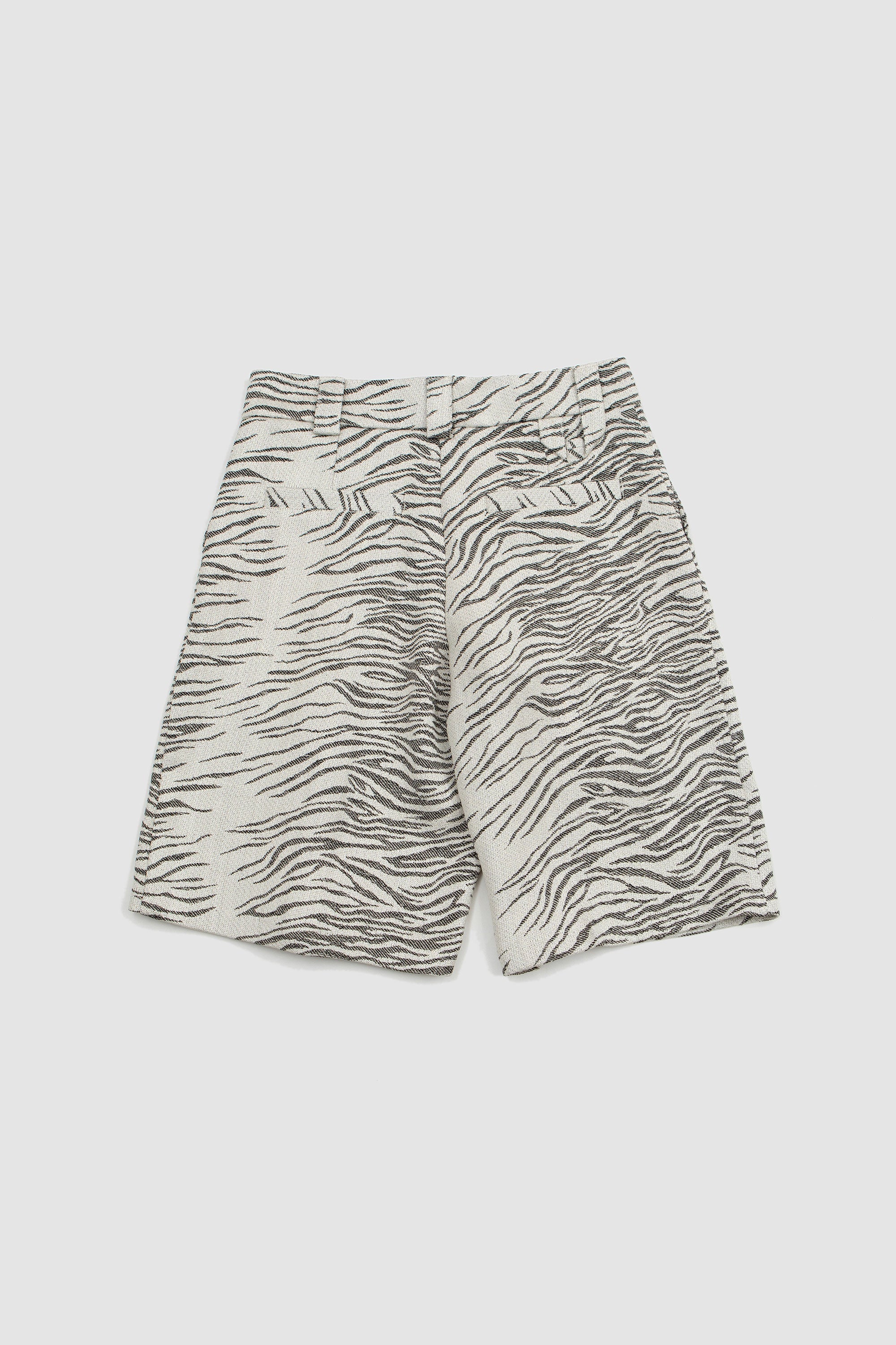 Jacquemus Le Short Navega - Jacquard Mottled Zebra Black