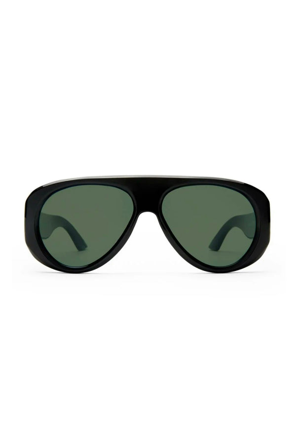 Le Specs Dream Boat Sunglasses - Black - Khaki Mono Polarized