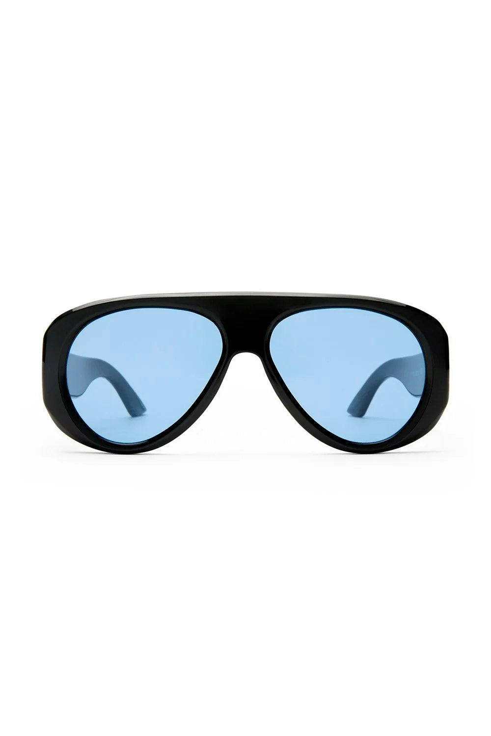 Le Specs Dream Boat Sunglasses - Black - Blue Mono