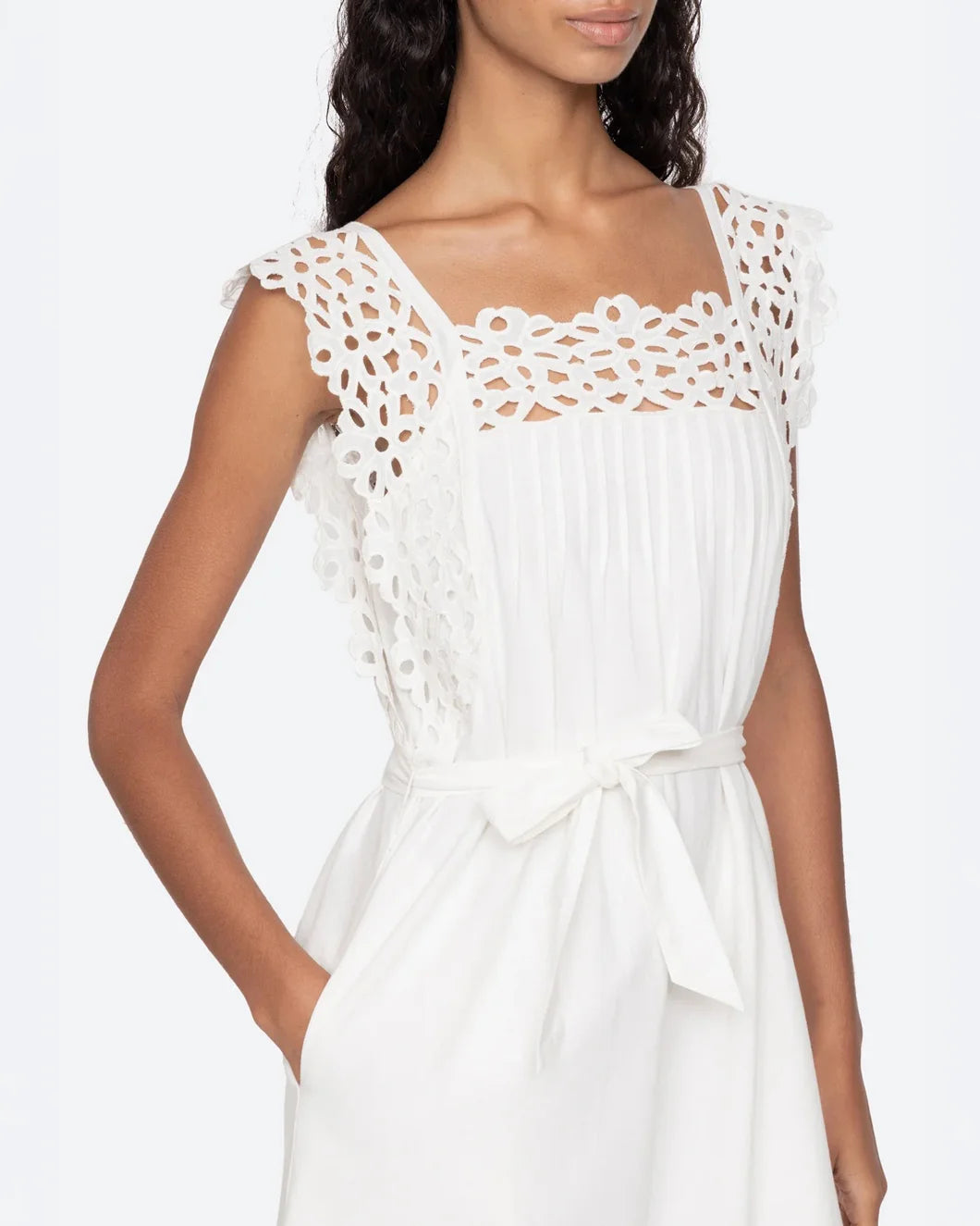 Sea NY Leila Midi Dress - White