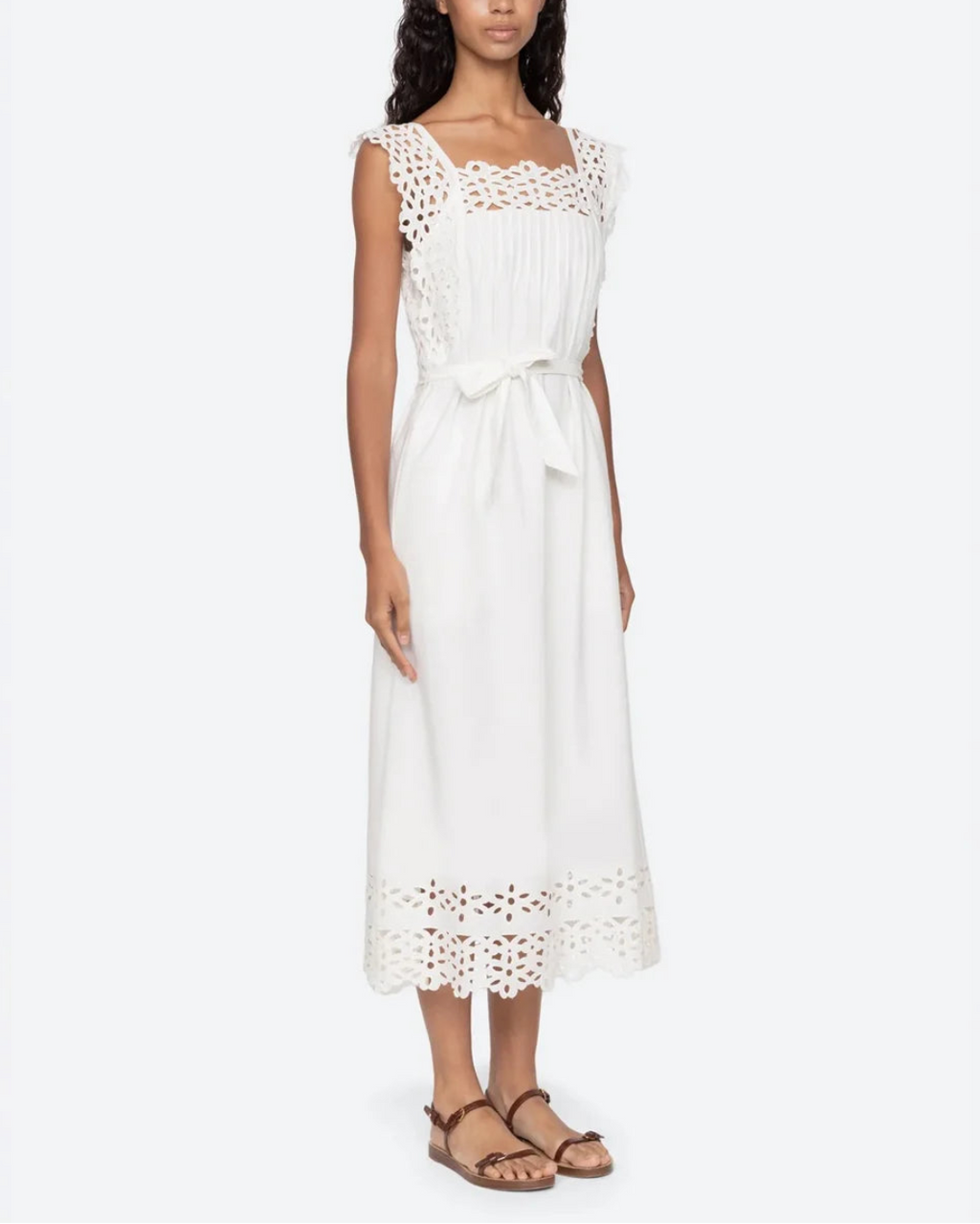 Sea NY Leila Midi Dress - White