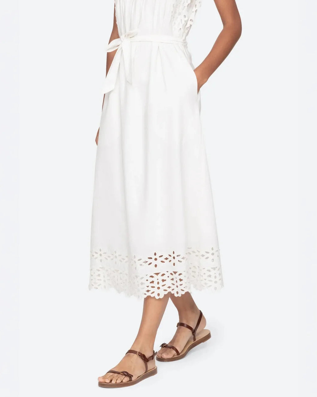 Sea NY Leila Midi Dress - White