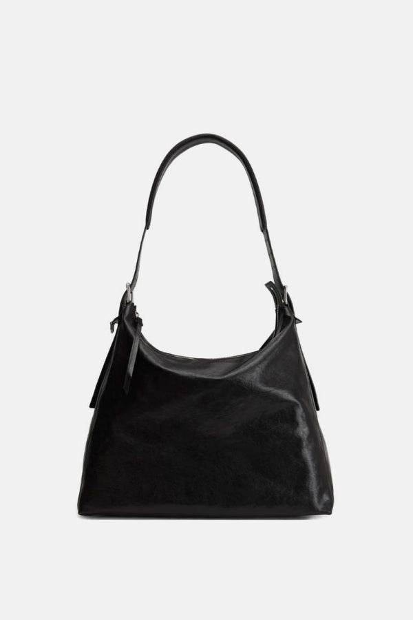 Lemaire Belted Hobo Bag - Dark Chocolate