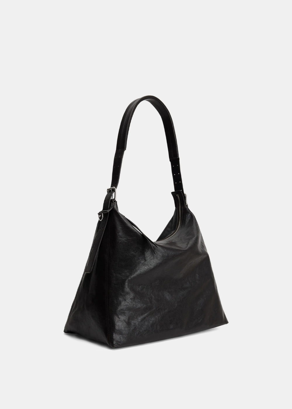 Lemaire Belted Hobo Bag - Dark Chocolate