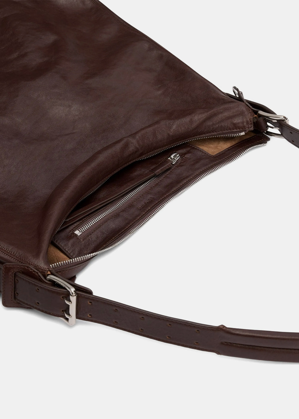 Lemaire Belted Hobo Bag - Espresso