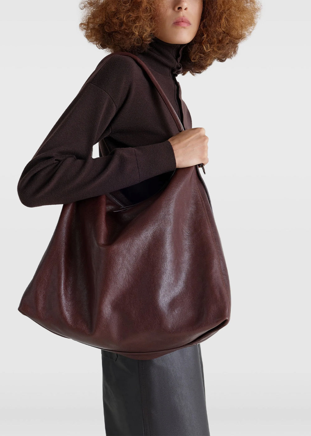 Lemaire Belted Hobo Bag - Espresso