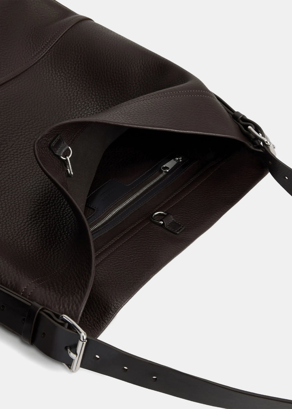 Lemaire Belted Tote Bag - Dark Chocolate