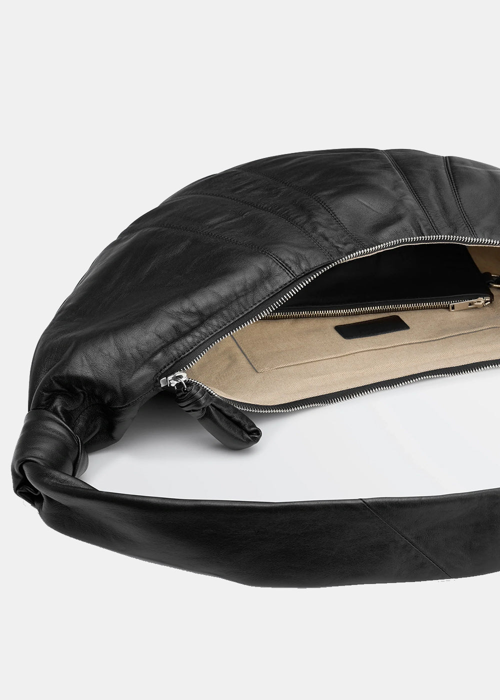 Lemaire Large Croissant Bag - Black