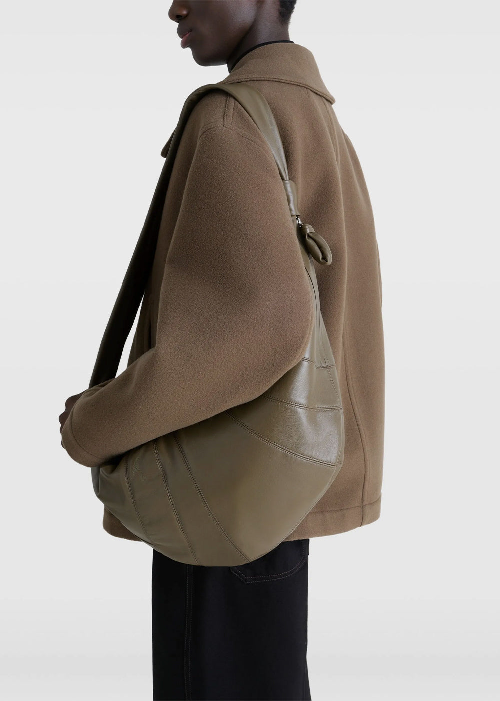 Lemaire Large Croissant Bag - Dark Khaki