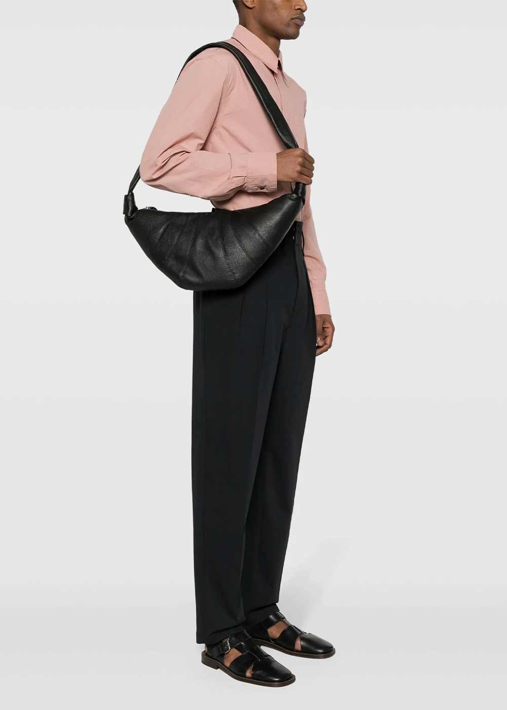 Lemaire Medium Croissant Bag - Black