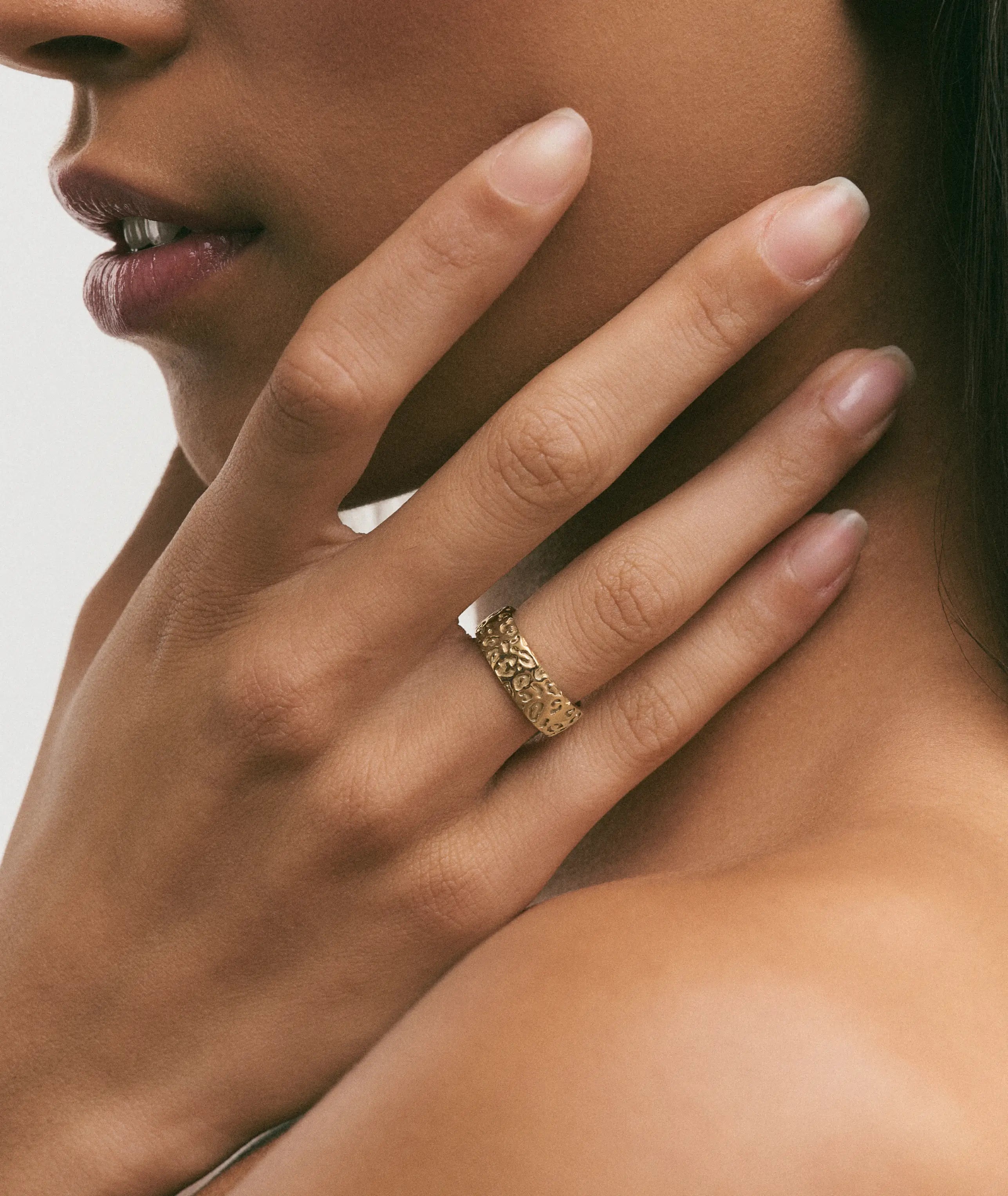 Hey Harper Leopard Print Band Ring