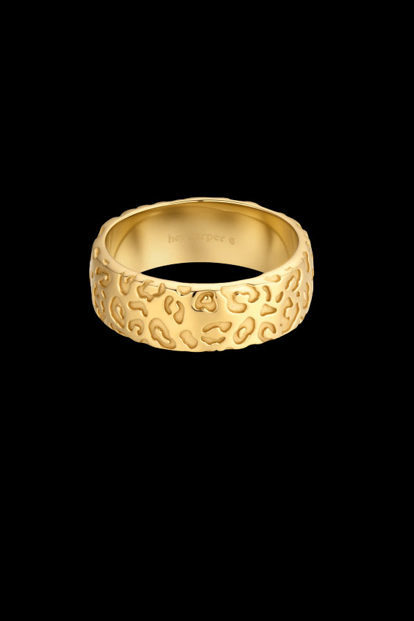 Hey Harper Leopard Print Band Ring