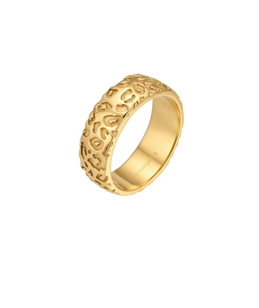 Hey Harper Leopard Print Band Ring
