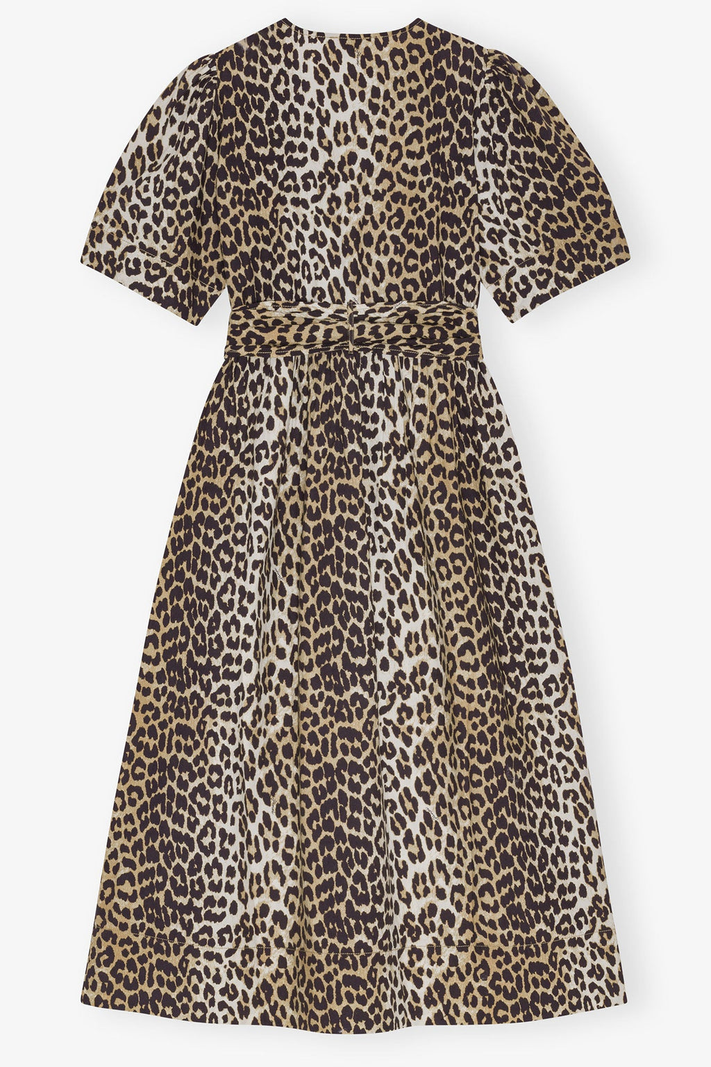 Ganni Leopard Printed Tie Dress