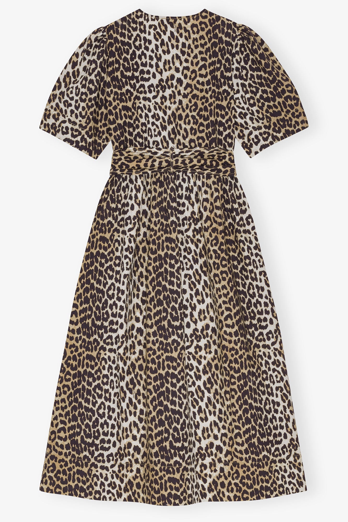 Ganni Leopard Printed Tie Dress