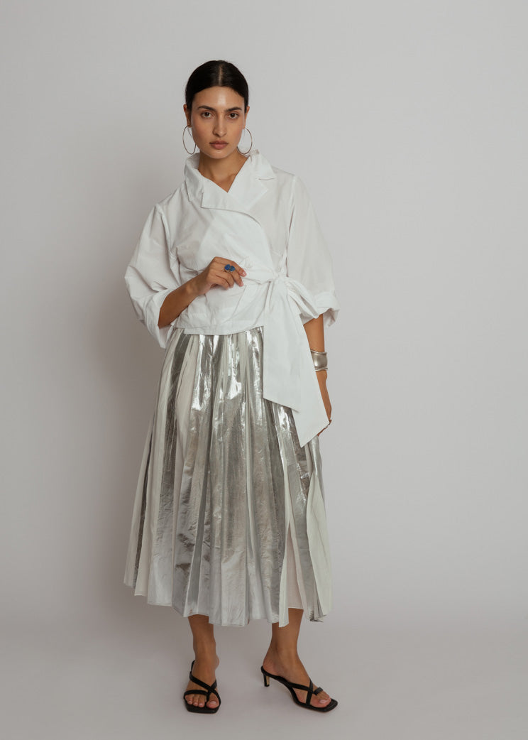 Les Filles d'Ailleurs Wrap Top - White