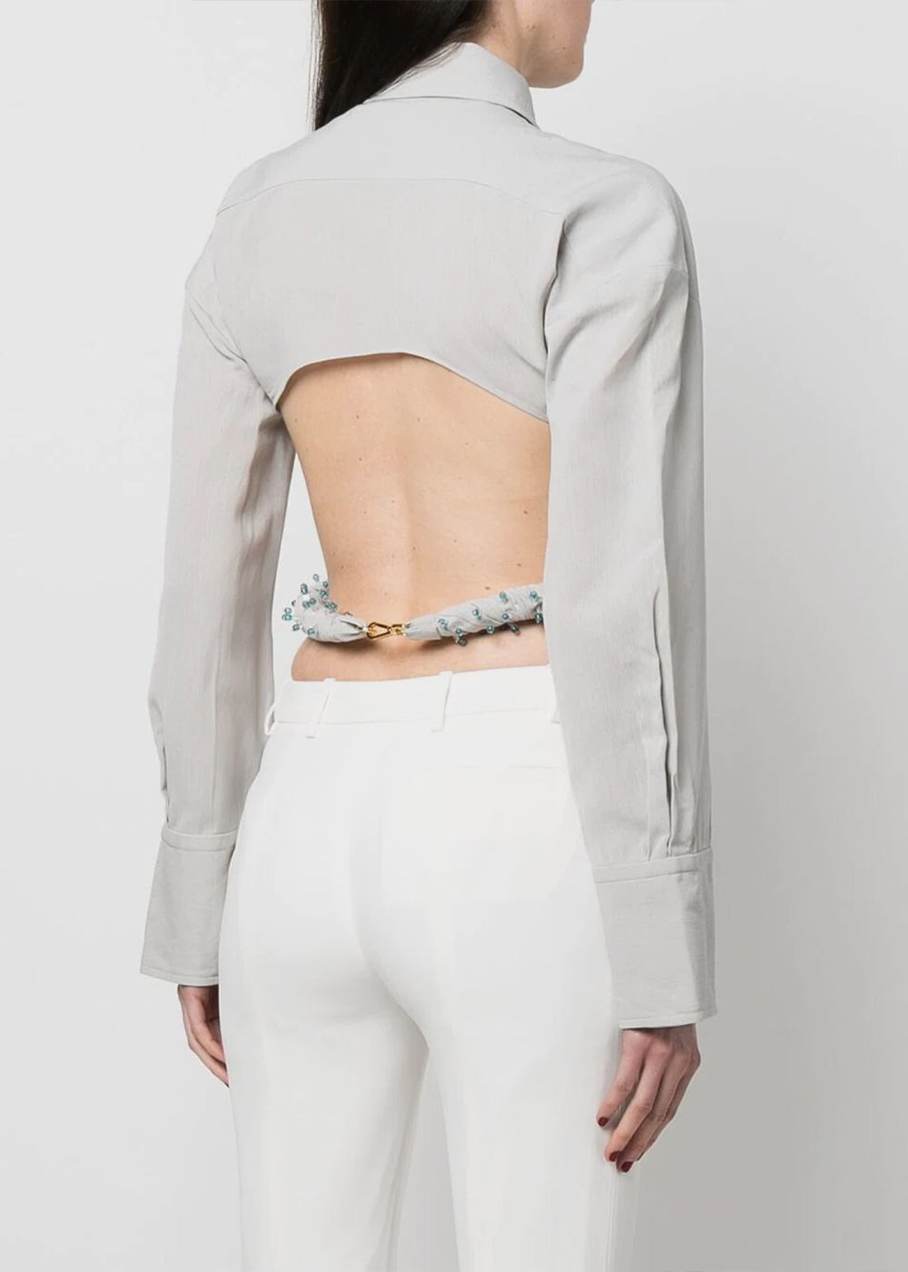 Jacquemus Light Grey La Chemise Perli Shirt - Light Grey