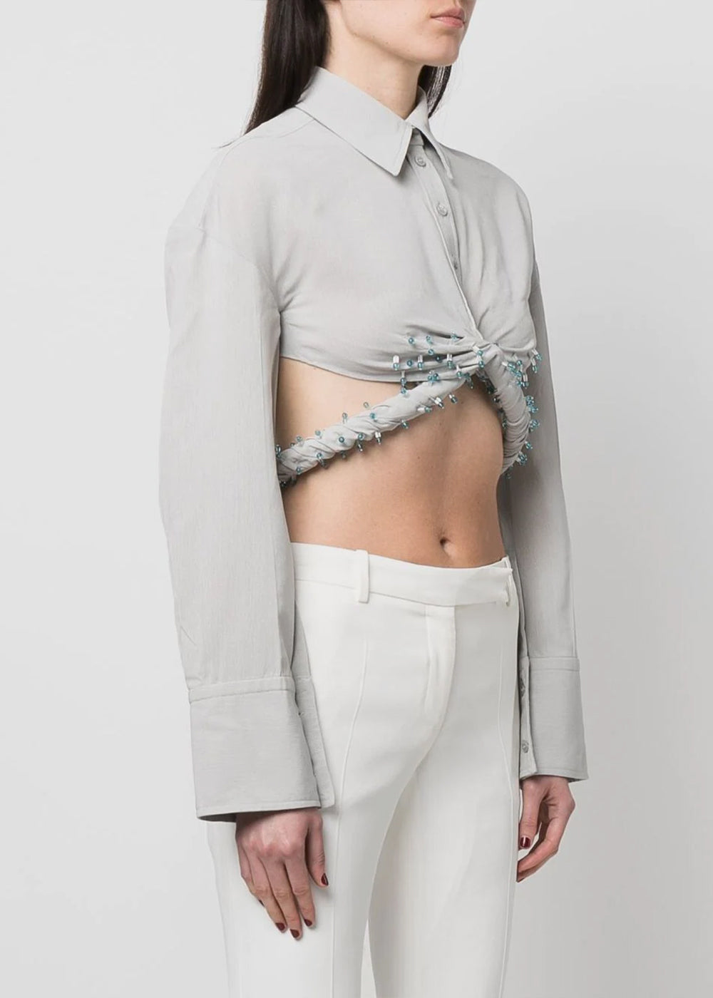 Jacquemus Light Grey La Chemise Perli Shirt - Light Grey
