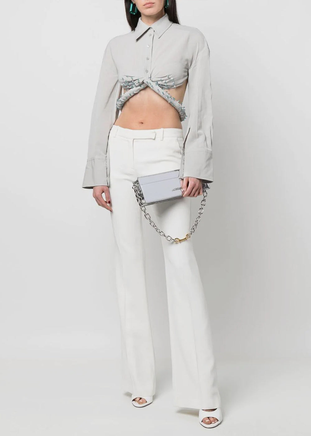 Jacquemus Light Grey La Chemise Perli Shirt - Light Grey