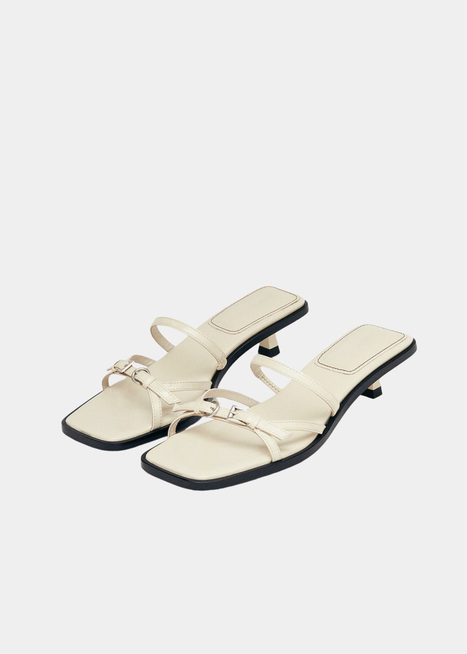 Alohas Liko Onix Cream Leather Sandals