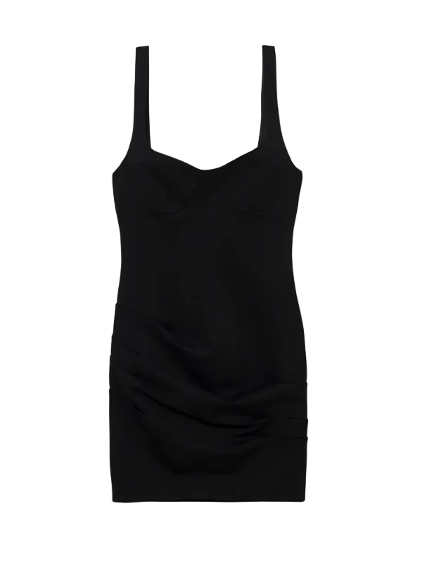 Jonathan Simkhai Lindy Sculpted Scuba Mini Dress - Black