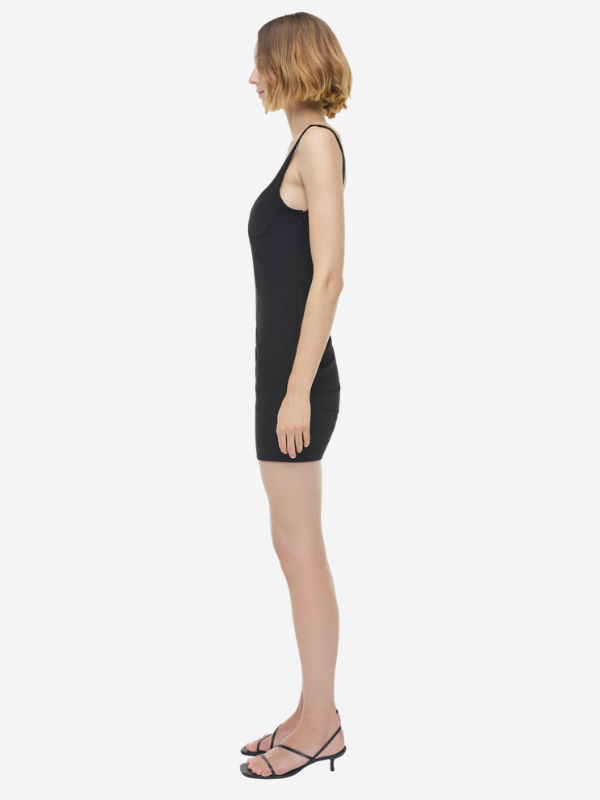 Jonathan Simkhai Lindy Sculpted Scuba Mini Dress - Black
