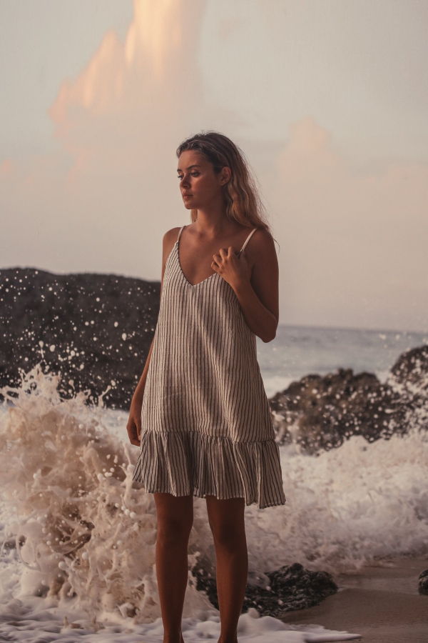The Handloom Liv Mini Ruffle Dress