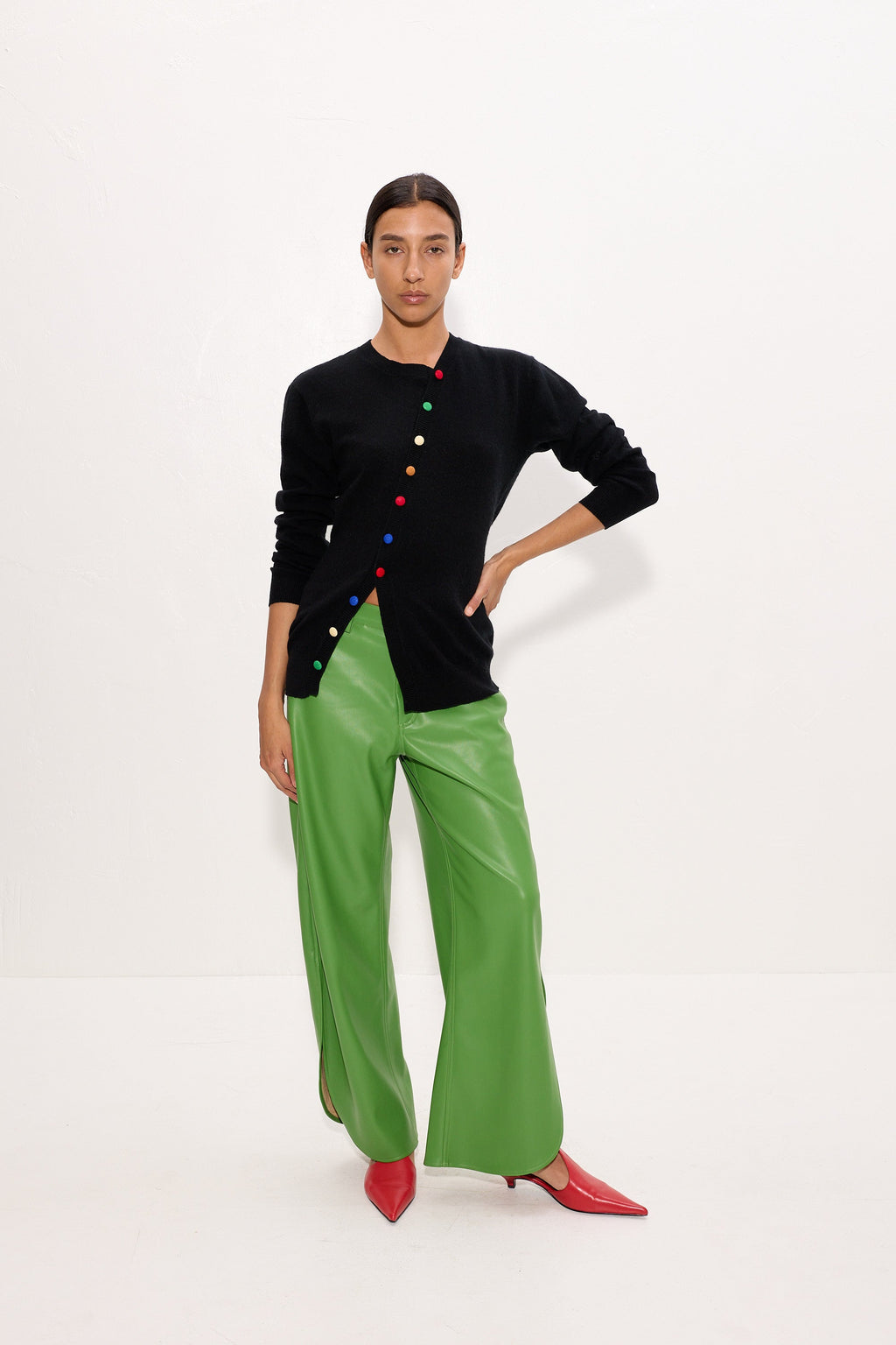 Simon Miller Livia Vegan Leather Pant - Matcha