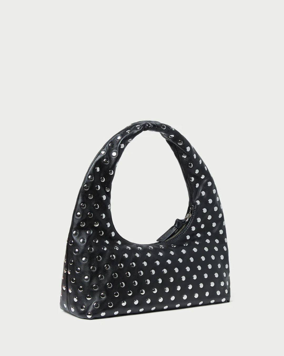 Loeffler Randall Mercer Mini Willow Hobo Bag - Black/Silver
