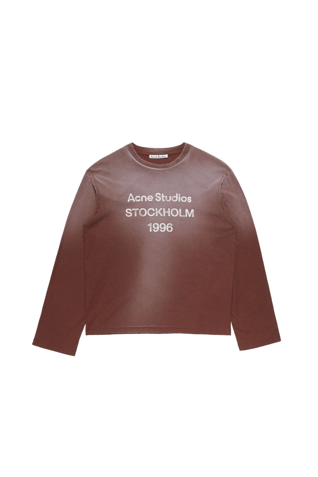 Acne Studios Logo 1996 Long Sleeve T-Shirt - Chocolate Brown