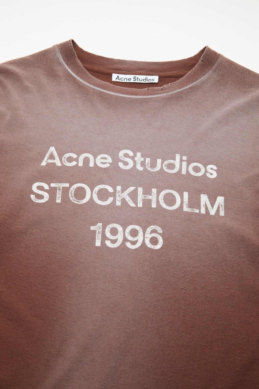 Acne Studios Logo 1996 Long Sleeve T-Shirt - Chocolate Brown