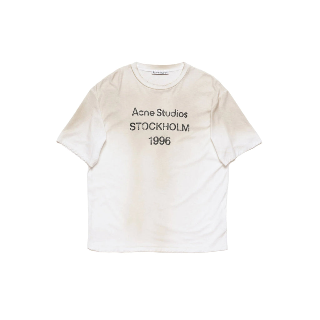 Acne Studios Logo Relaxed Fit T-Shirt - Dusty White
