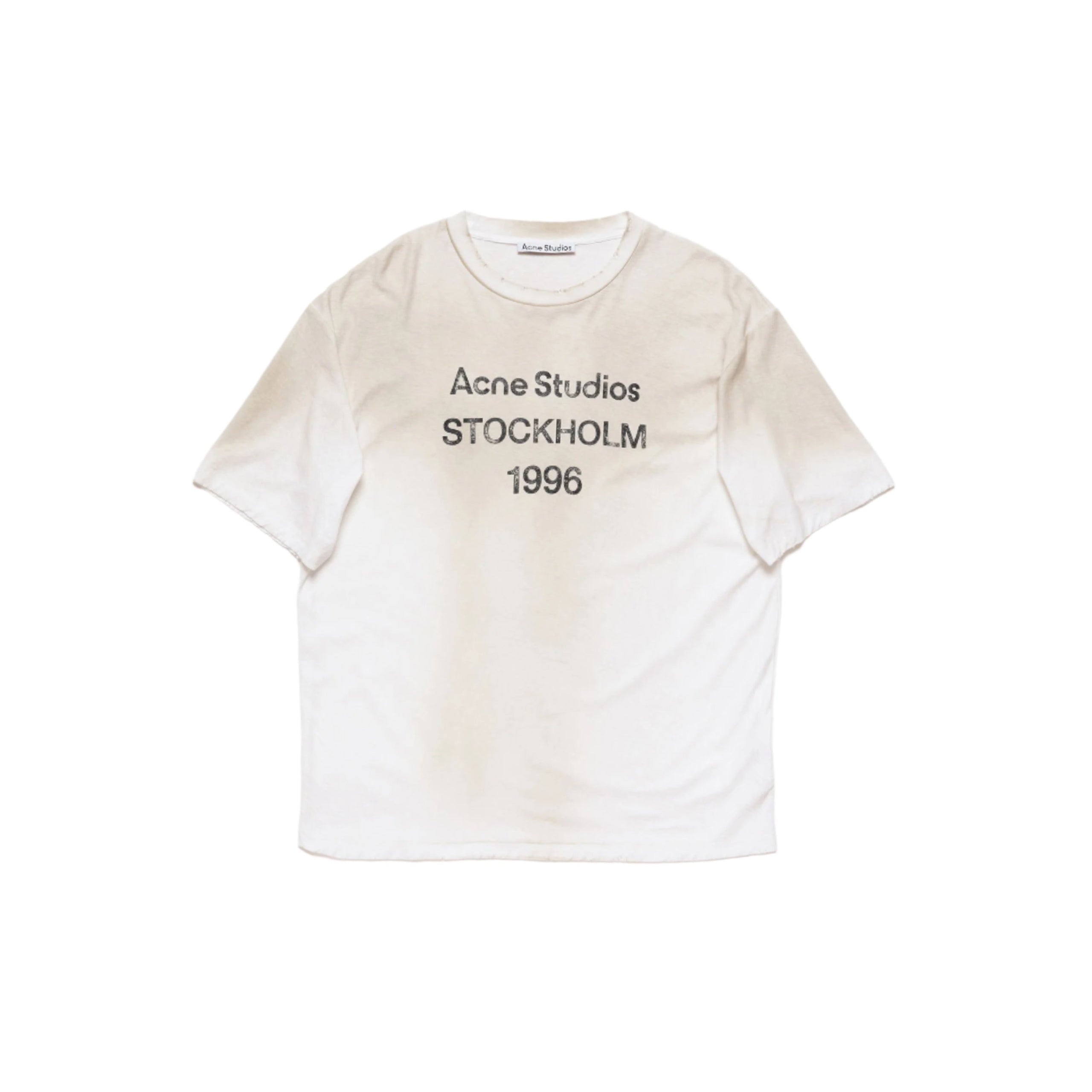 Acne Studios Logo Relaxed Fit T-Shirt - Dusty White