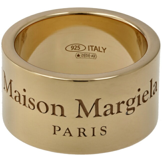 Maison Margiela Logo Ring - Yellow Gold Plating Burattato