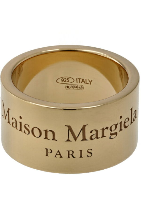 Maison Margiela Logo Ring - Yellow Gold Plating Burattato