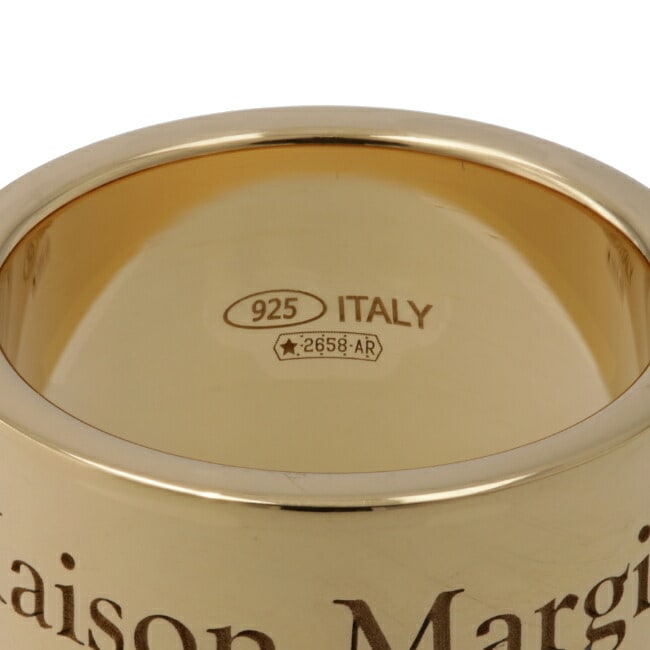 Maison Margiela Logo Ring - Yellow Gold Plating Burattato
