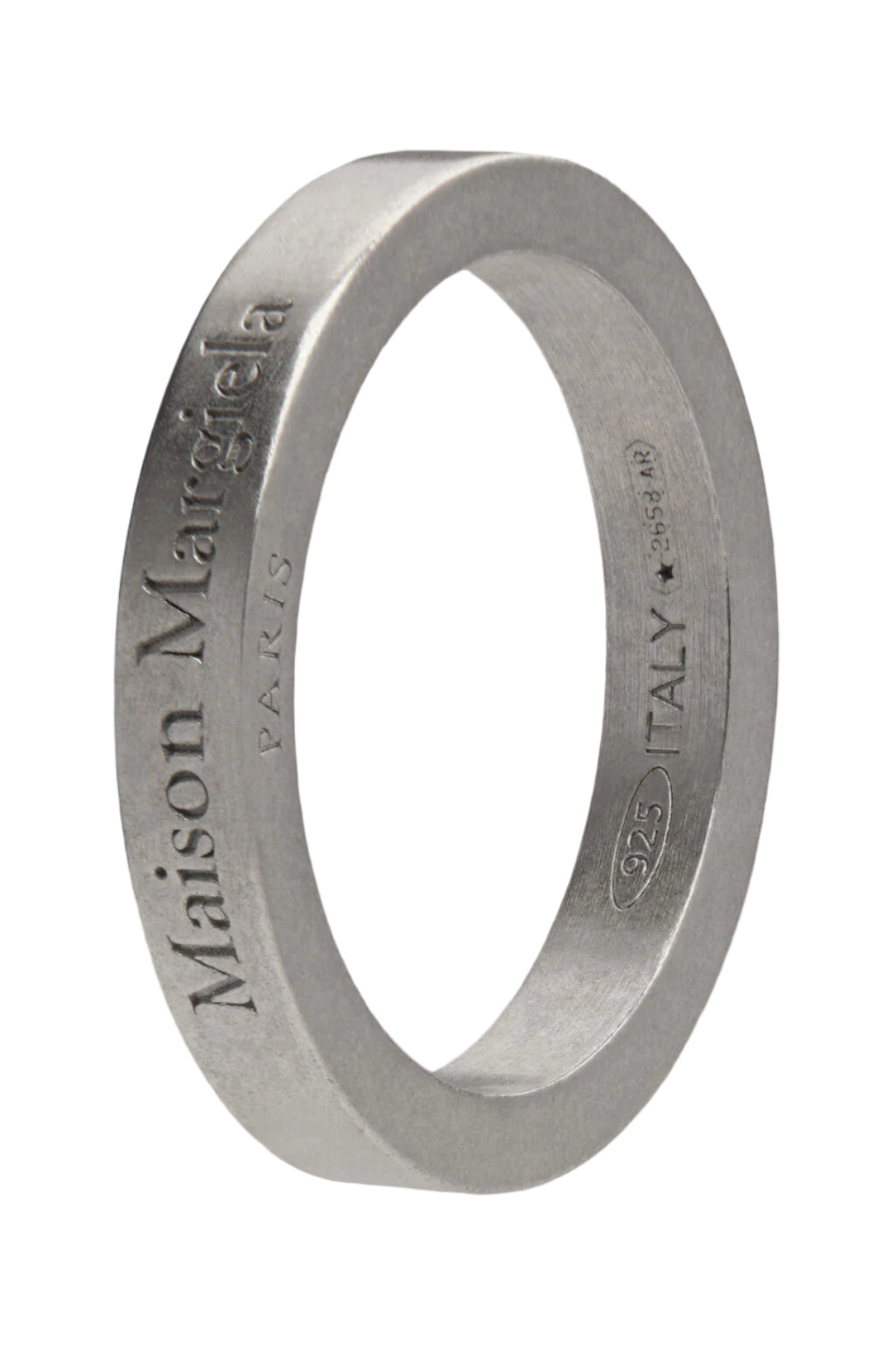 Maison Margiela Logo Ring - Polished Palladio